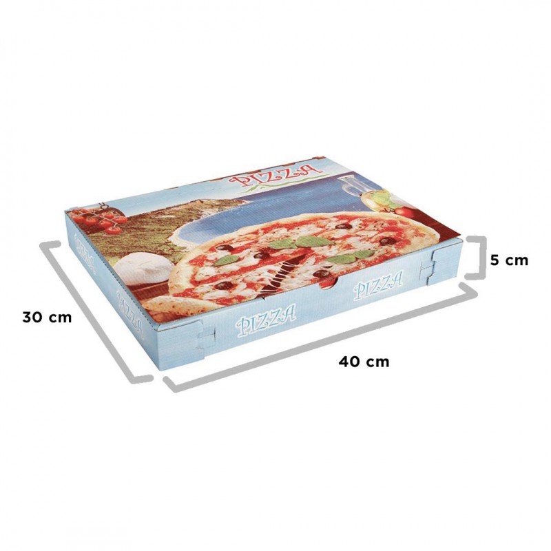 Scatola pizza da asporto in cartone 30x40 stampa generica