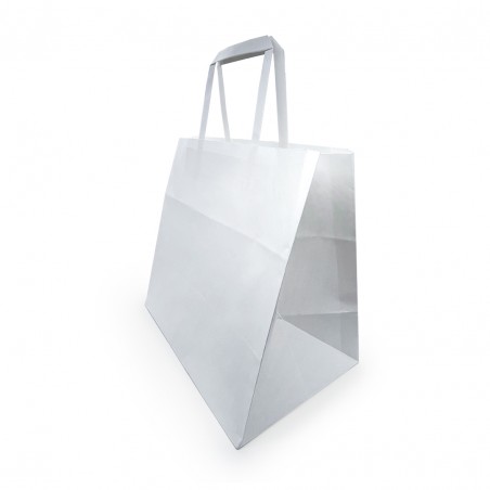 Shopper bianca a fondo largo Earth Essentials 25+17x26 cm (PZ.300)