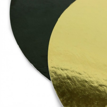 Disco sottotorta per pasticceria oro/nero D.20 cm (KG.10)