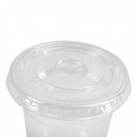 Coperchio piano bicchiere in plastica PET per smoothie da 275ml (PZ.100)