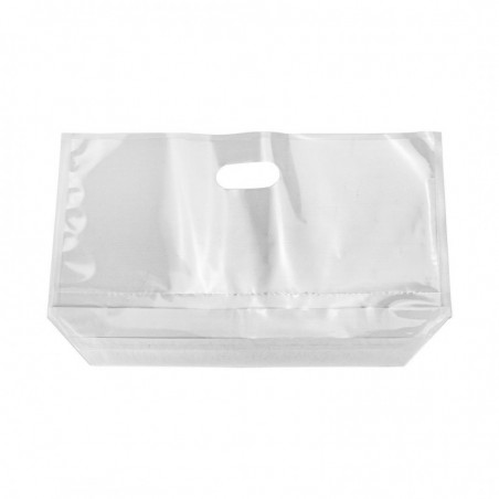 Sacchetto per alimenti in plastica e carta turtle bianco 30x18 cm (PZ.50)*