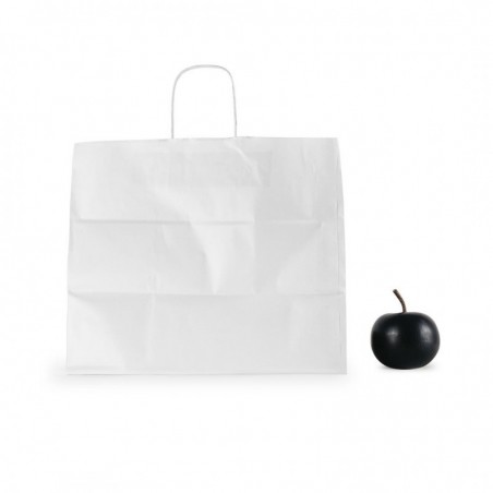 Buste e Shopper in carta bianca per trasporto 36+22x33 cm (PZ.150)