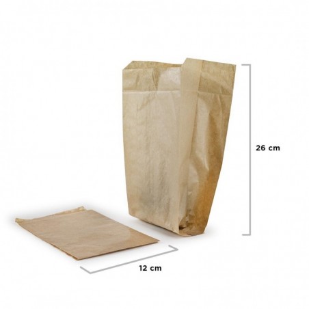 Sacchetto per alimenti in carta avana 12x26 cm (KG.10)