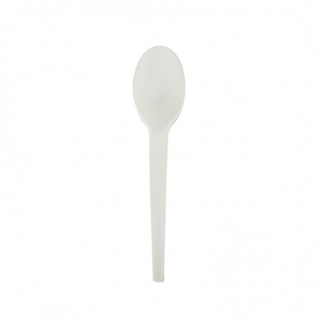 Cucchiaio compostabile bianco in Cpla 16,5 cm (PZ.50)