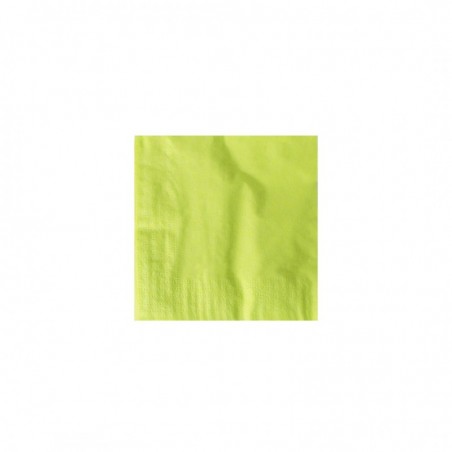 Tovaglioli in cellulosa verde lime due veli 25x25cm (PZ.100)