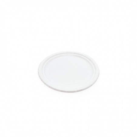 Piatto in cartoncino bianco diametro 18cm (PZ.50)