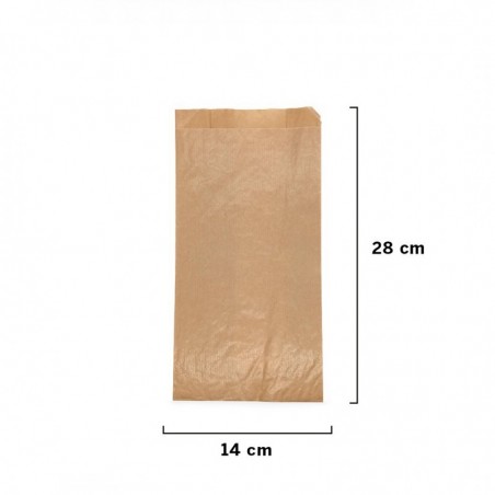Sacchetto per alimenti in carta avana 14+6x28 cm (PZ.1000)